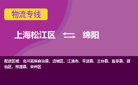 上海松江区到绵阳游仙区物流公司+物流专线、天天发车