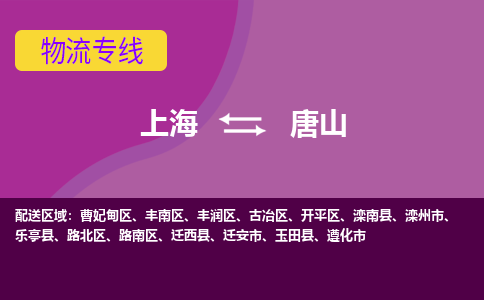 上海到唐山物流公司+物流专线、2024市/区/县，已更新