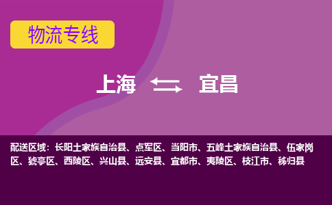 上海到宜昌物流公司+物流专线、2024市/区/县，已更新